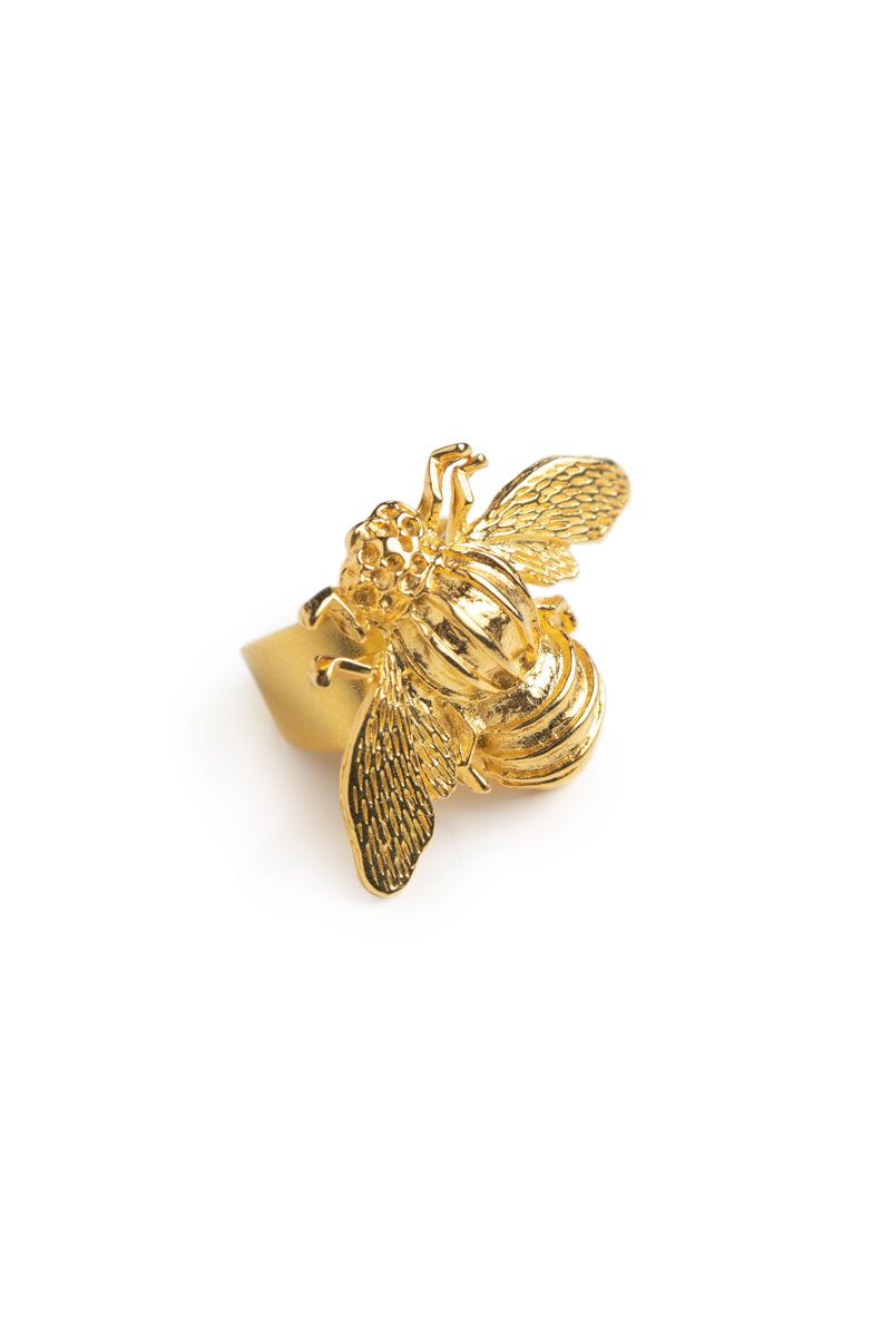 Bee gold plated ring