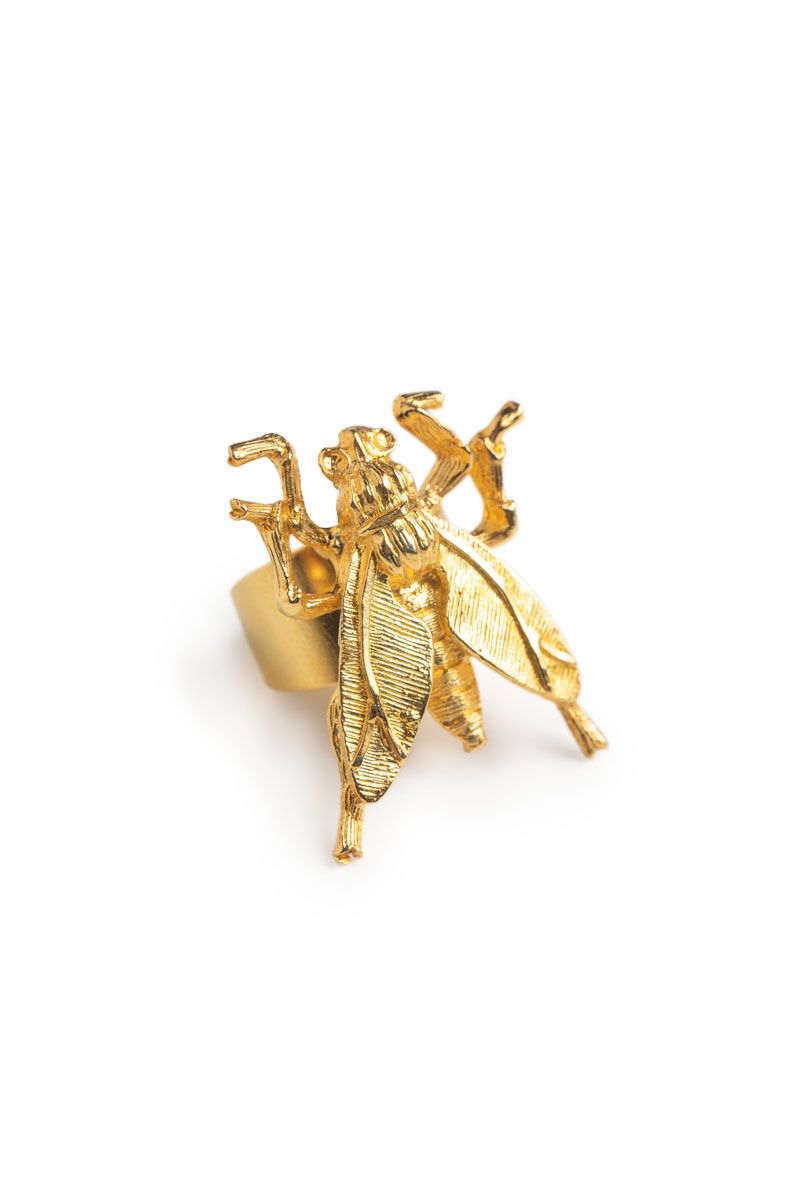Wasp gold plated ring 