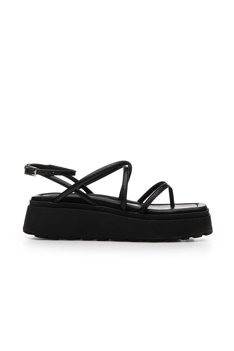 Black platform thong- sandals