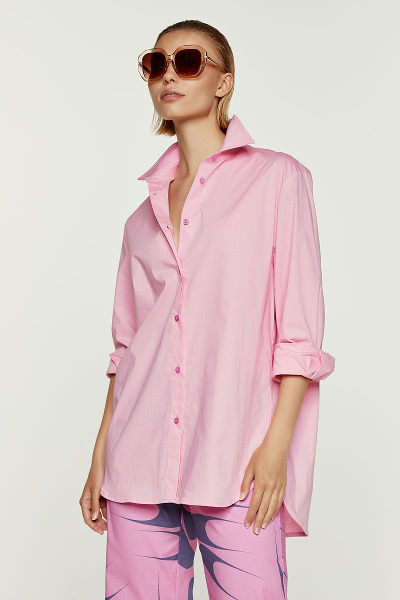 Poplin shirt in pink 