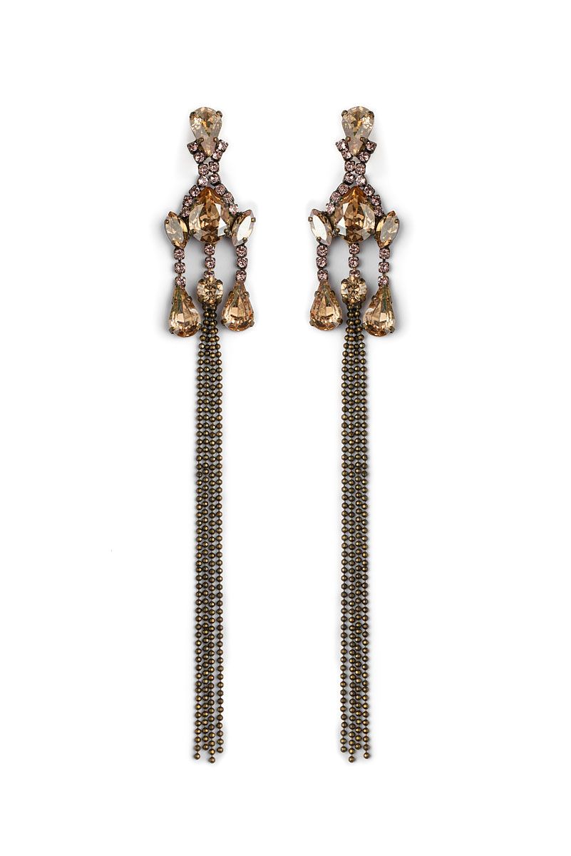 Earrings with strass