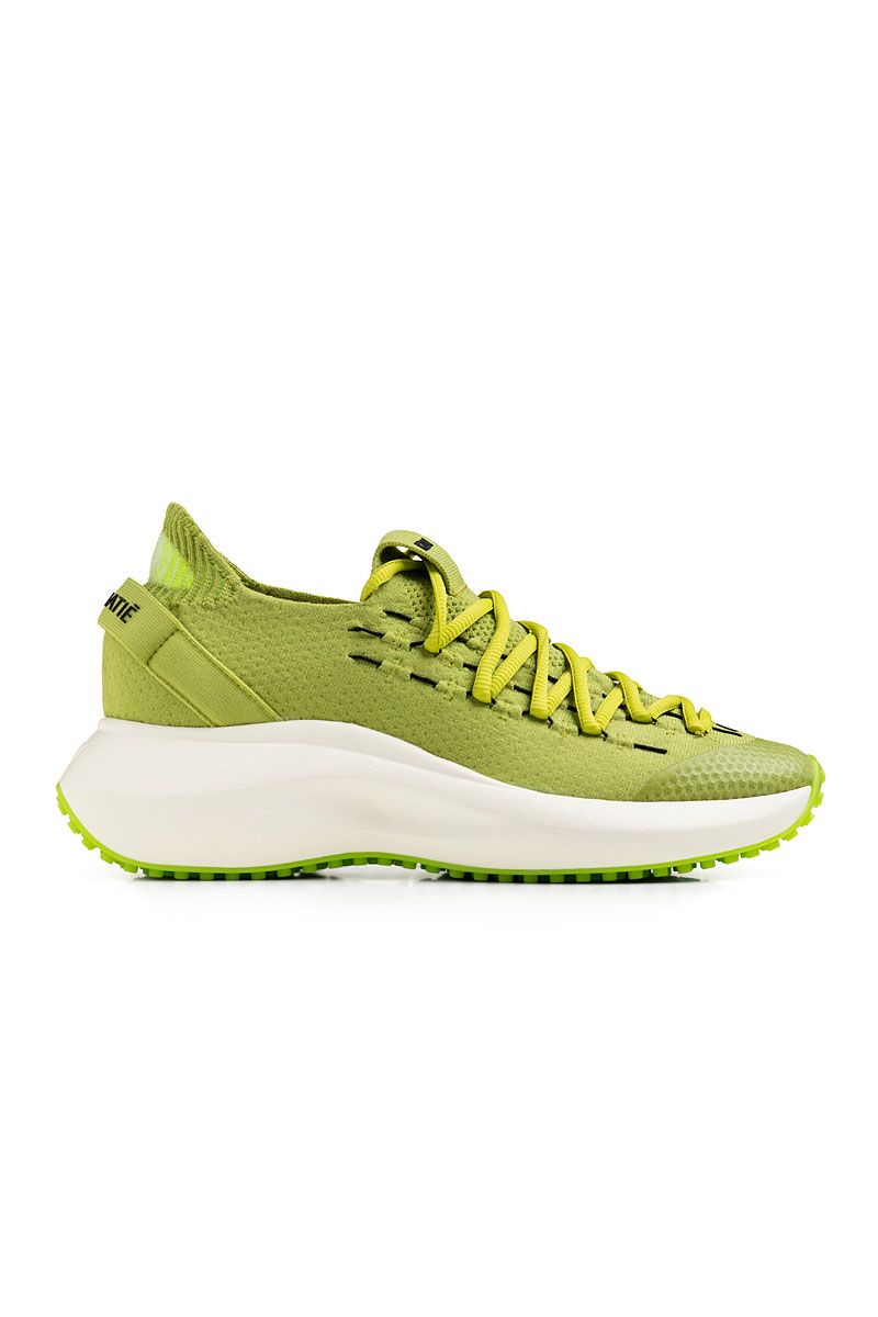 Knit sneakers in lime 