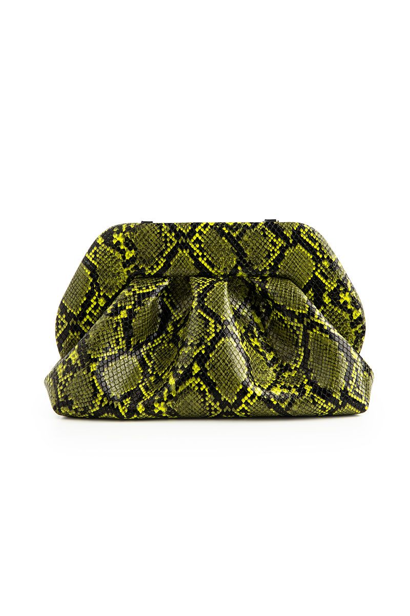 Clutch σε πράσινο  snake -printed 