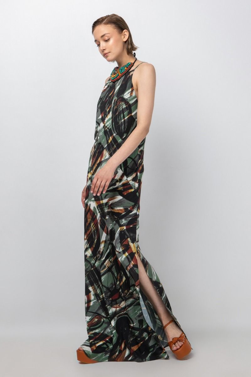 Printed maxi dress