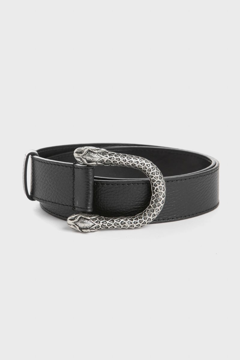 Leather black belt 