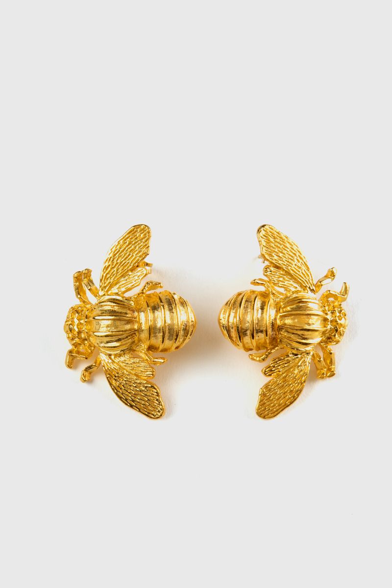 Bee Metal stud earrings