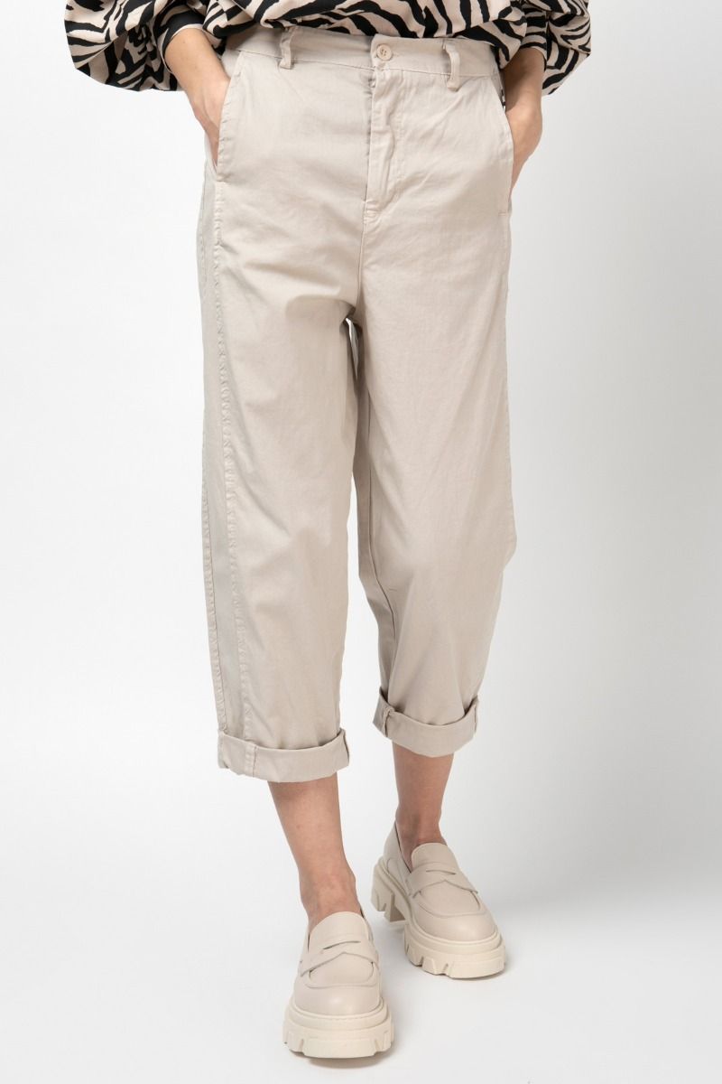 Cotton tapered pants 