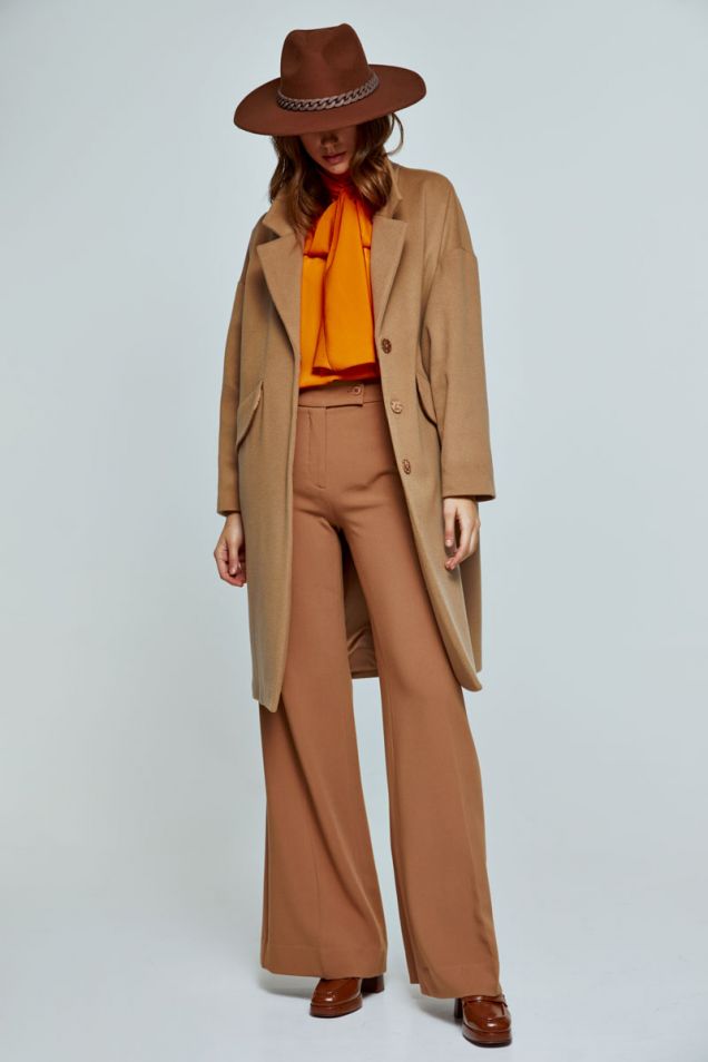 Camel wool and cashmere -blend  coat 