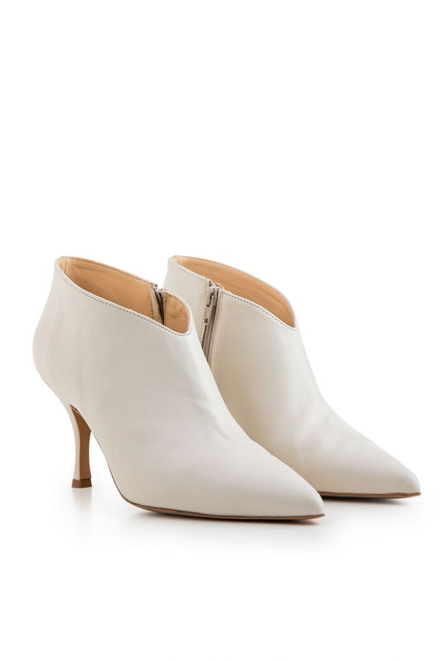 Ivory ankle boots