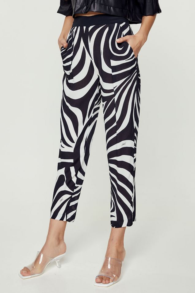 Παντελόνι με απρόμαυρα spiral prints