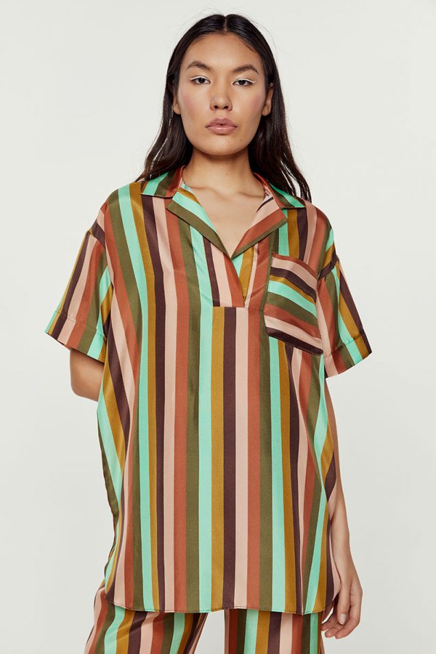 Silk striped shirt