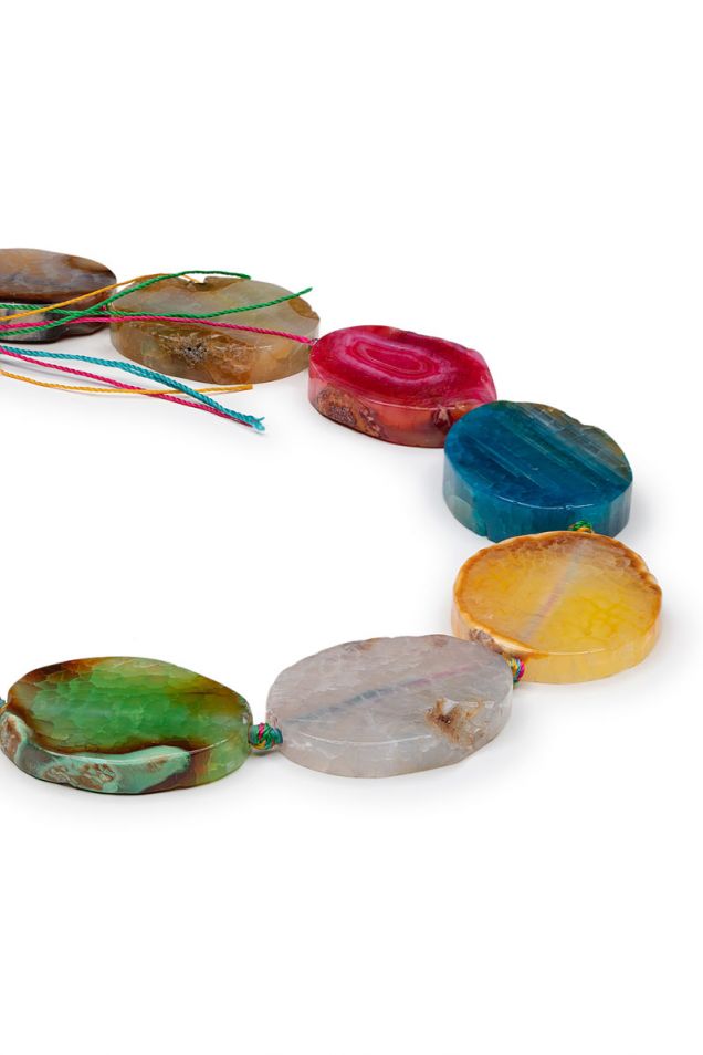 Multicolor agate necklace 
