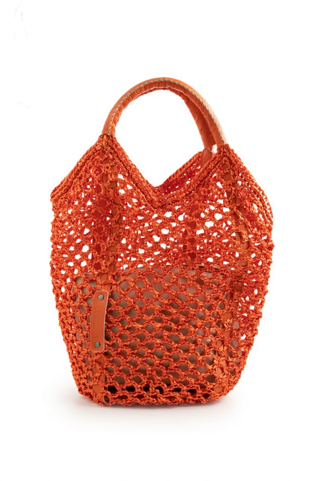 Raffia basket bag