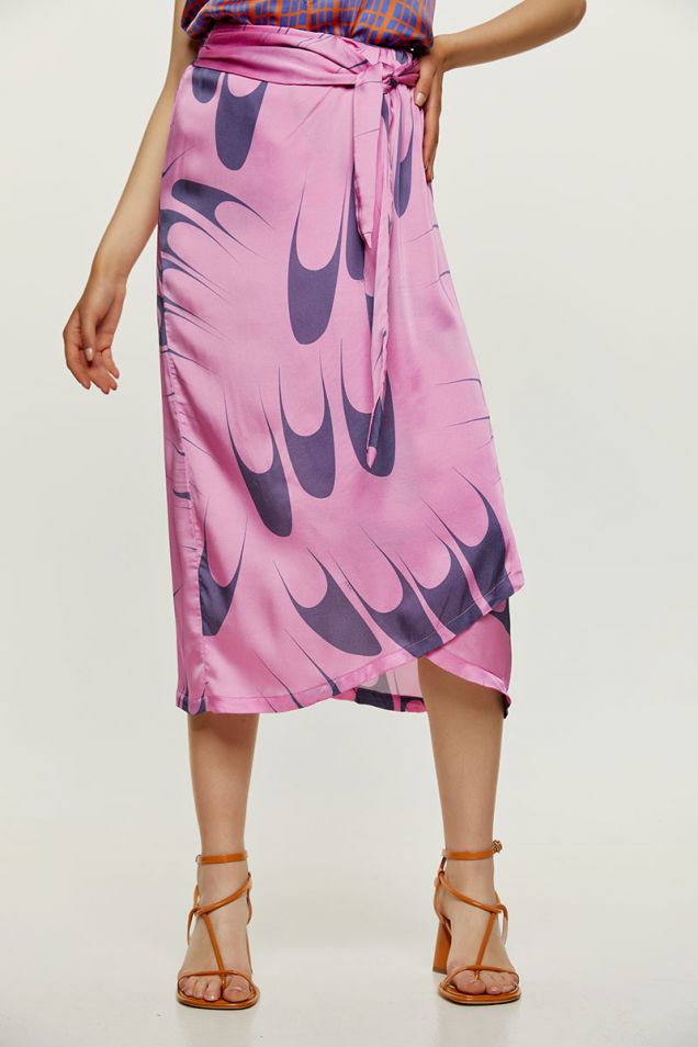 Sarong printed skirt