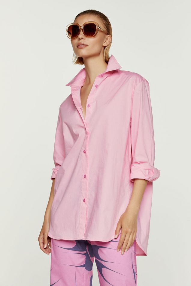 Poplin shirt in pink 