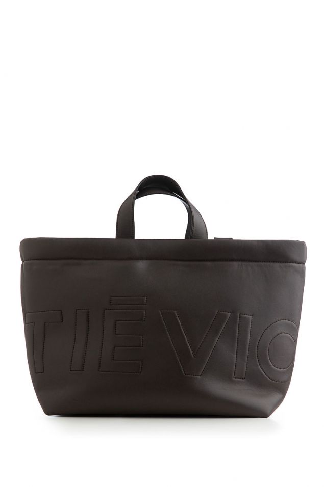 Shopper τσάντα σε σκούρο καφέ χρώμα
