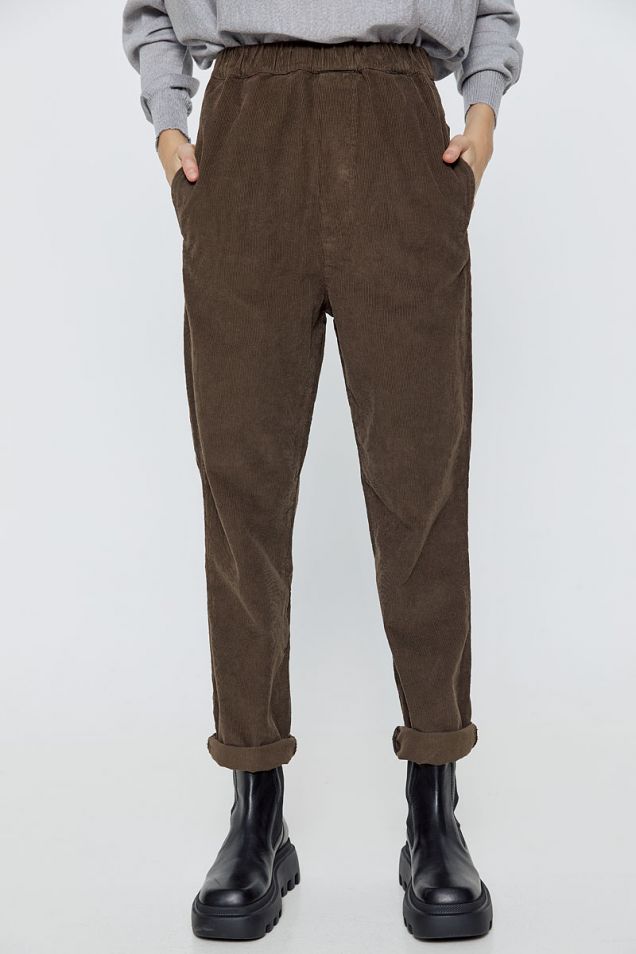 Cotton-blend corduroy tapered pants
