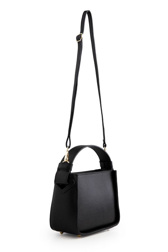 Black small leather bag 