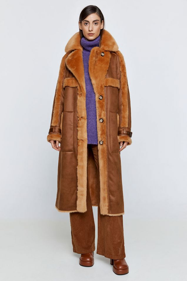 Reversible aviator inspired coat