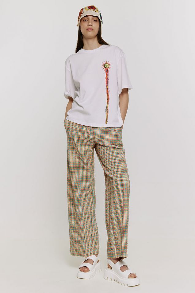 Checked multicolor pants 