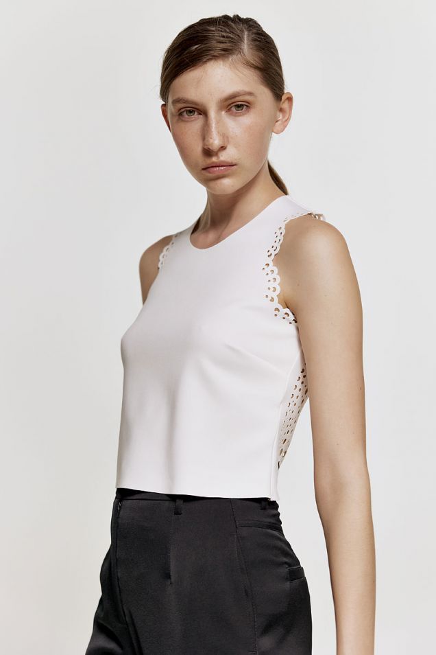Cropped top in white