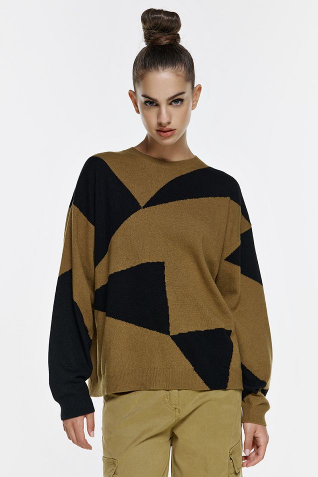 Moss and black sweater