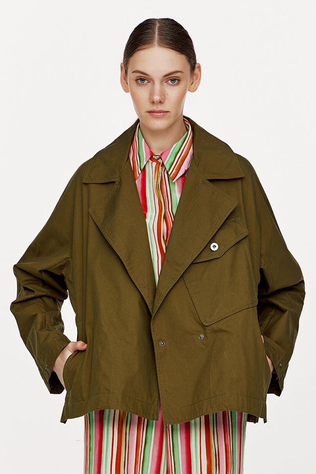 Oversized jacket in militare