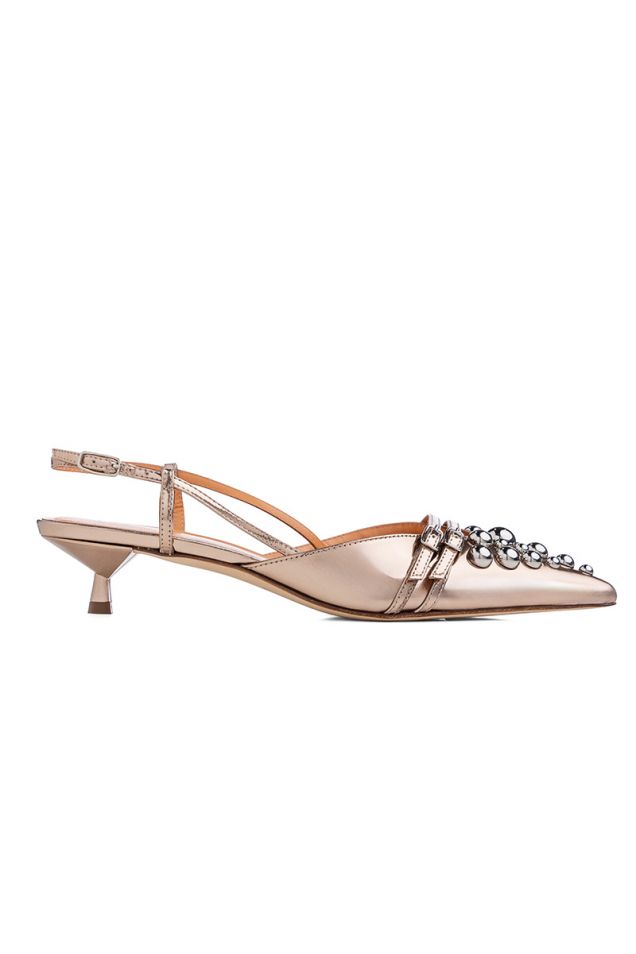 Slingback  pumps in patent leather 