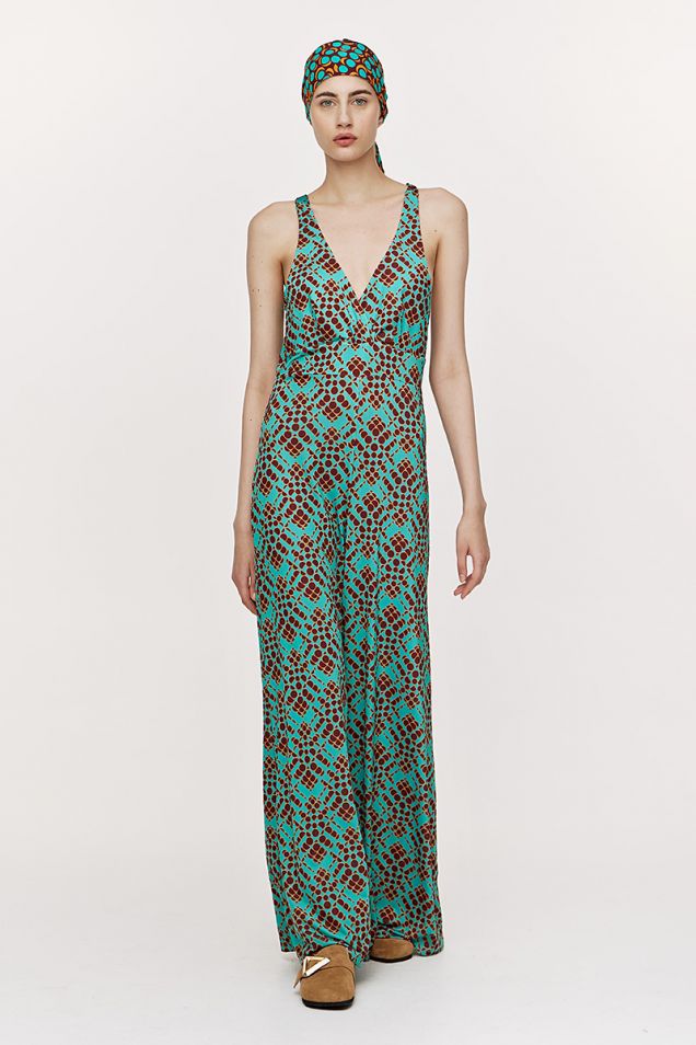 Jersey printed jumpsuit