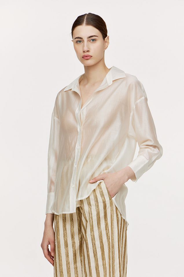 Shirt in ivory color 
