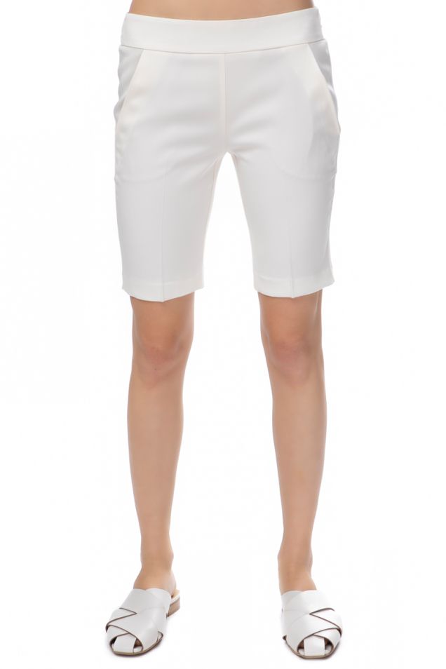 Bermuda shorts in crepe