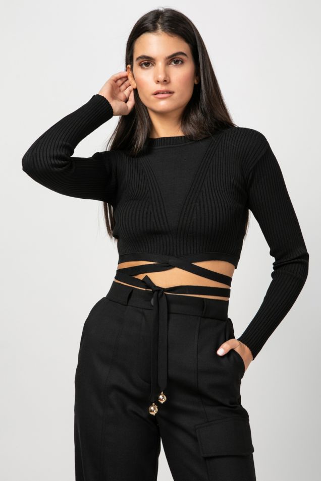 Cropped knit top 