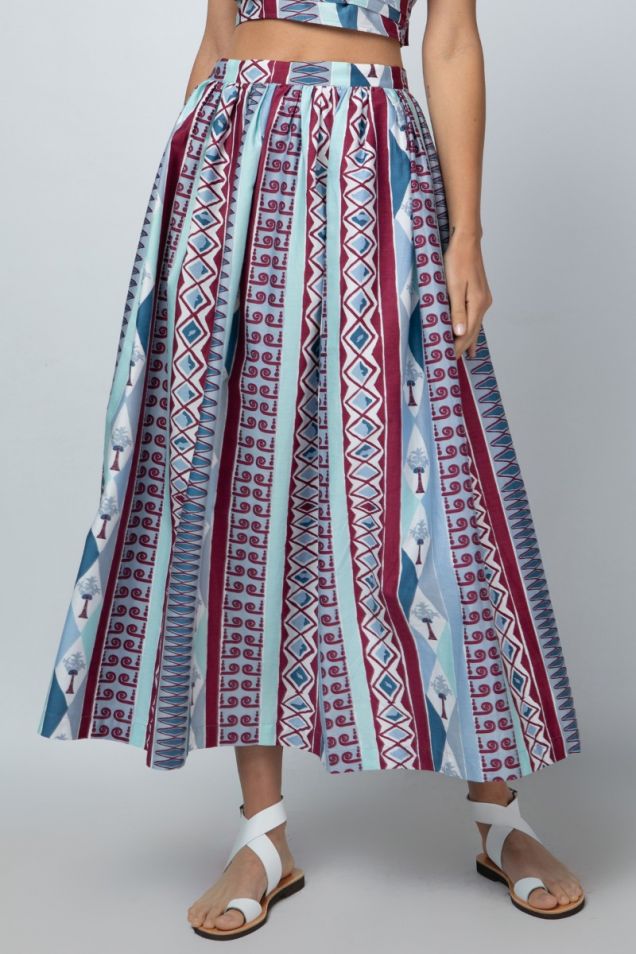 Maxi printed skirt