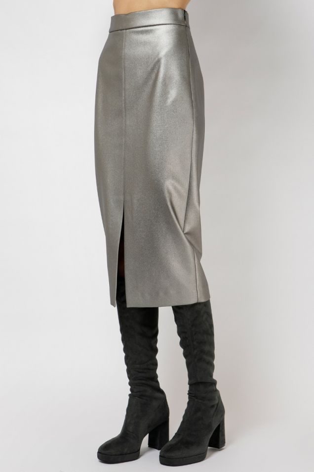 Metallic midi  skirt 