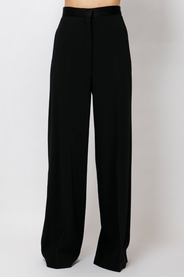 Black wide-leg trousers 