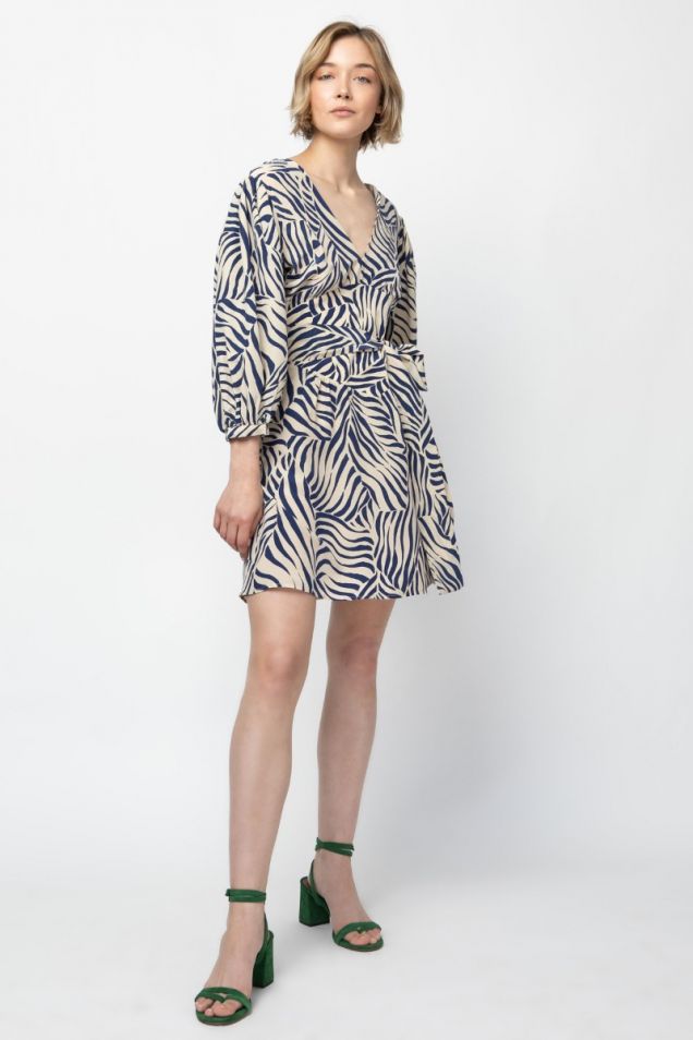 Μίνι φόρεμα με zebra- print 