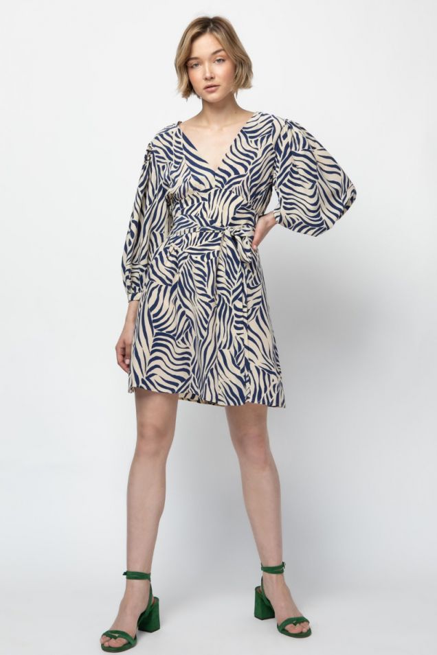 Μίνι φόρεμα με zebra- print 