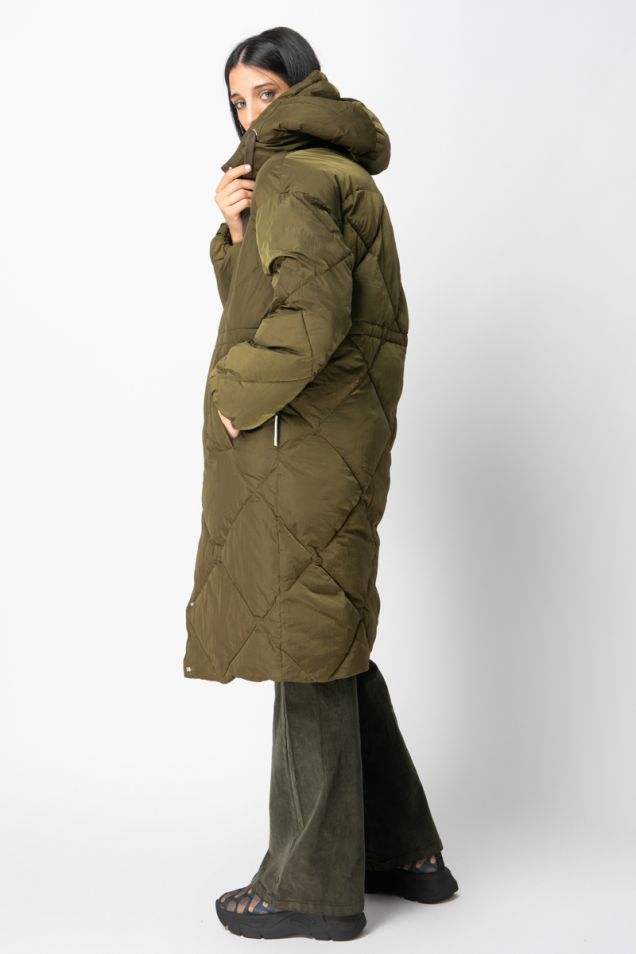 Oversized padded hooded coat