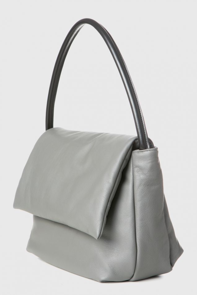 Foldover bag in grey