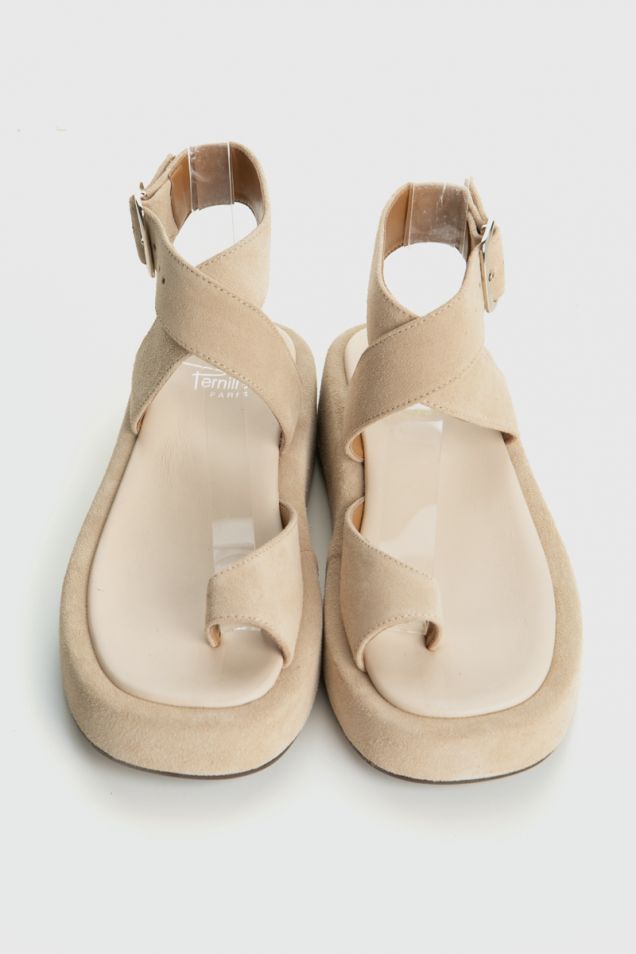 Suede platform sandals