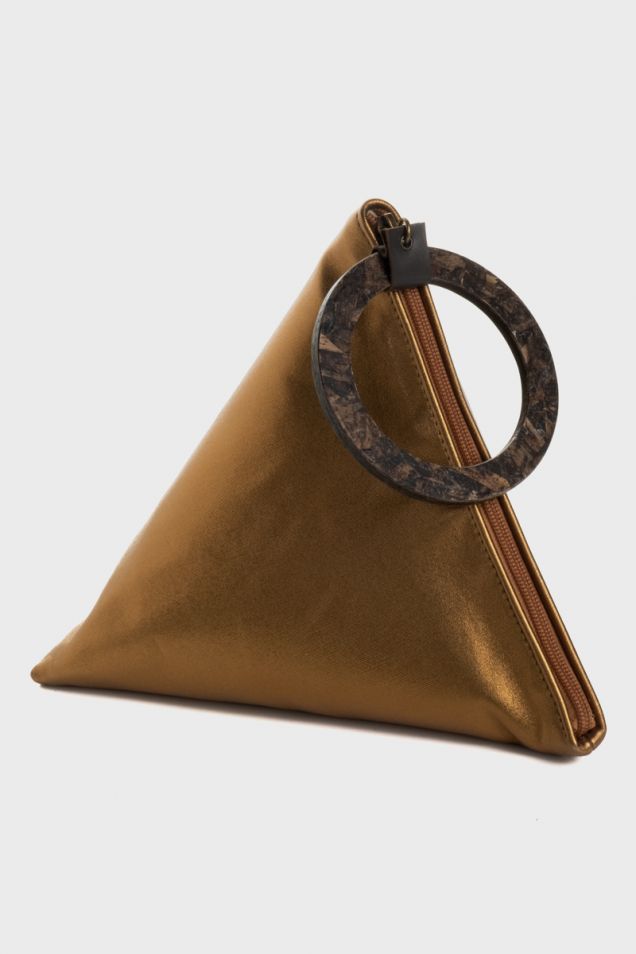 "Teabag" in bronze leather 